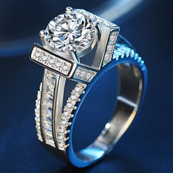 AAA 925 Sterling Silver Cubic Zirconia Rings - Picture 6 of 7